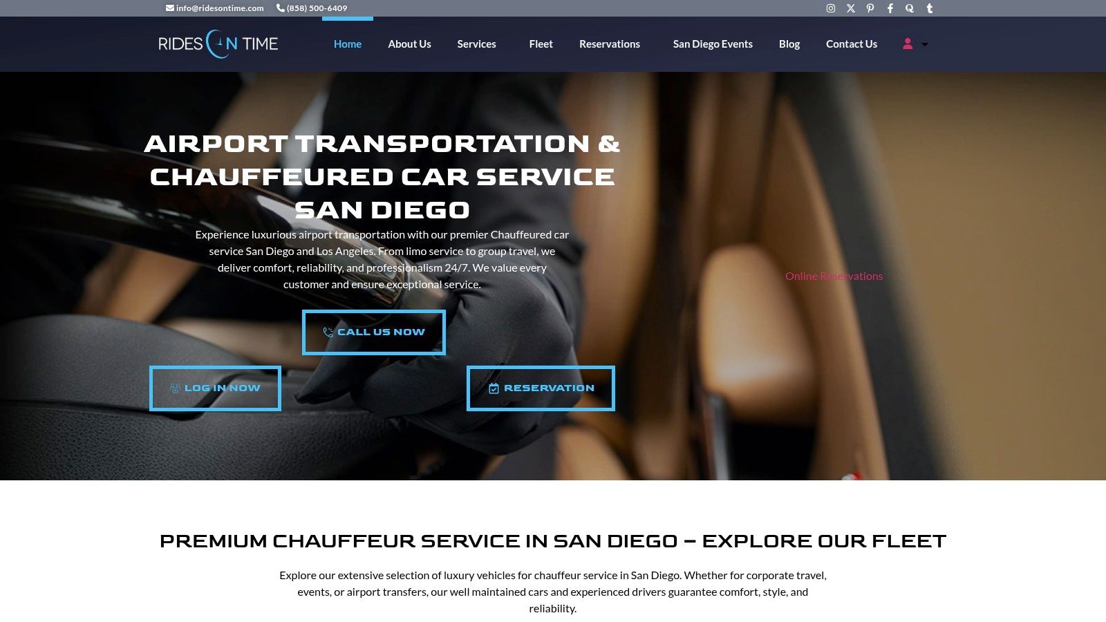 Rides On Time Transportation's luxury SUV for Temecula wine tours