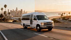 lax sna shuttle passenger van Rides On Time