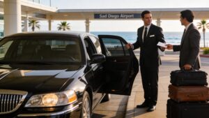 black car service from san diego airport to la jolla chauffeured service Rides On Time