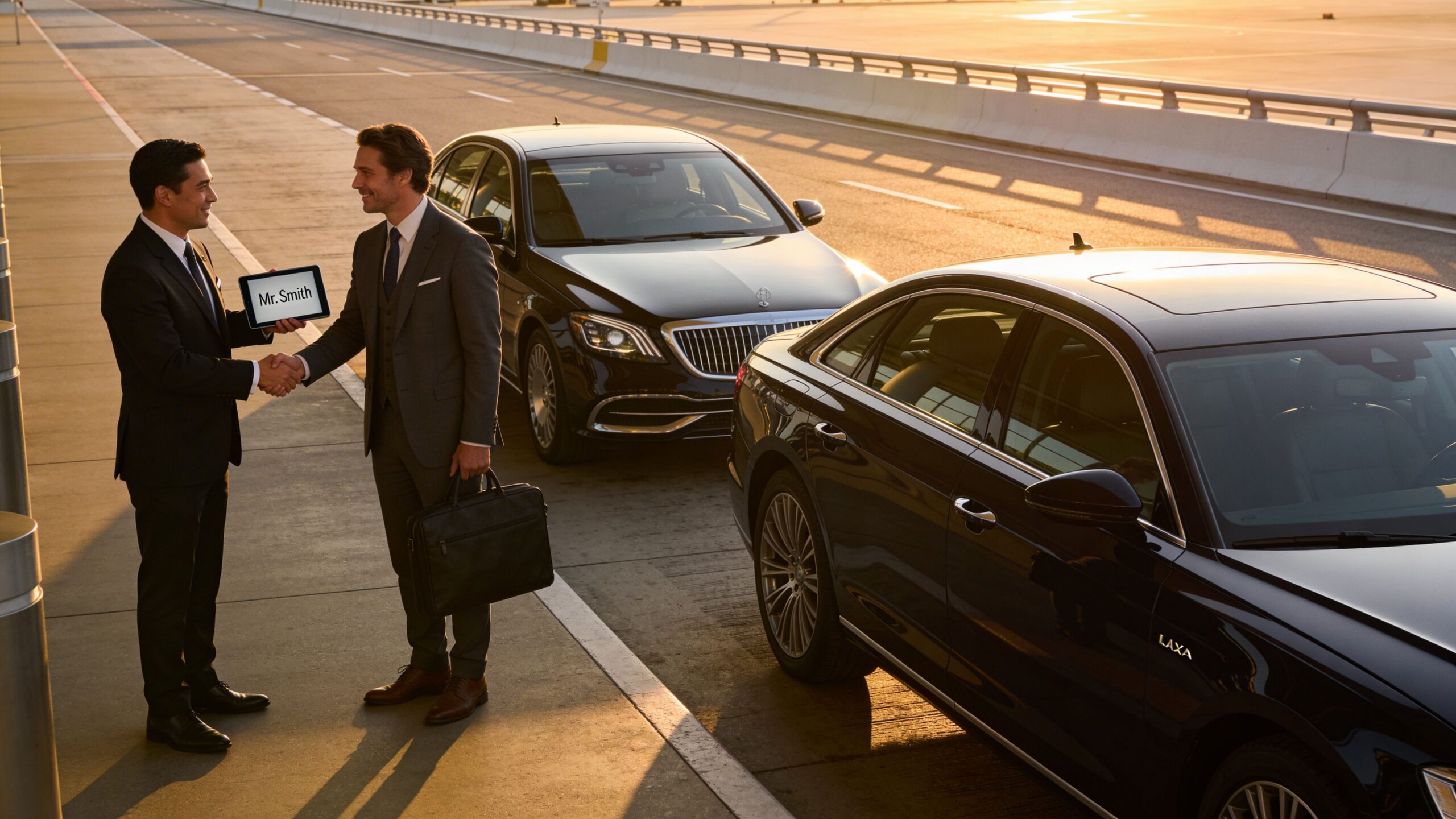 How far is anaheim from lax airport: How Far is Anaheim From 4 Rides On Time A professional chauffeur greeting a business passenger with a tablet at an airport arrival pickup zone.