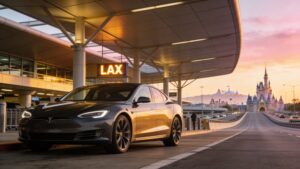 how far is anaheim from lax airport tesla airport Rides On Time