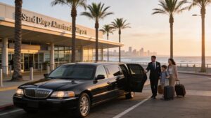 san diego airport to carlsbad black car service limousine chauffeur Rides On Time